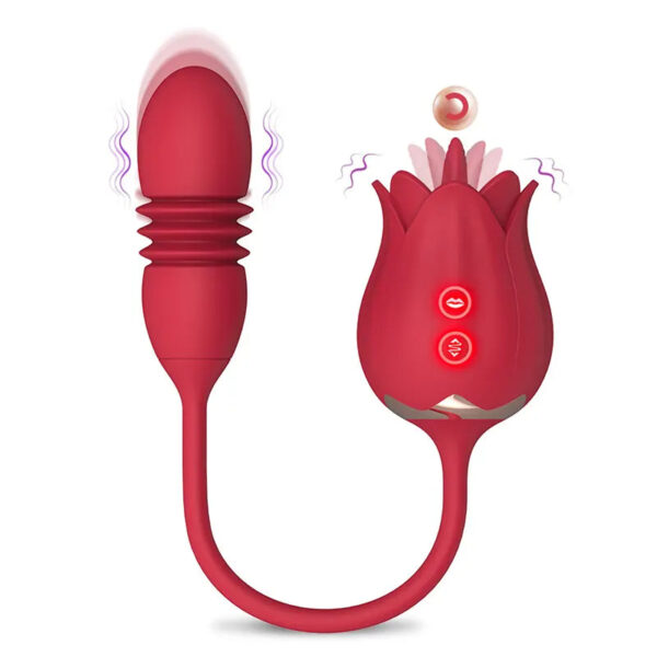 Rose Petal Tongue Licking Clitoral Massager