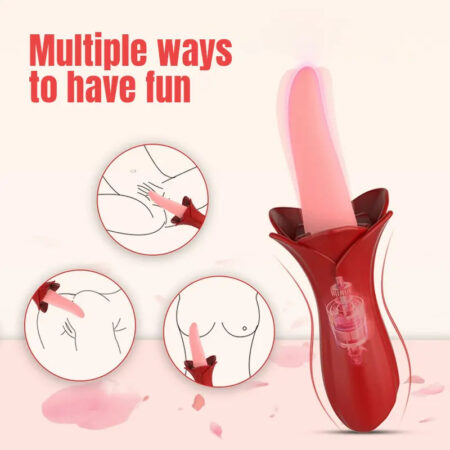 Intimate Rose Tongue Vibrator for Women