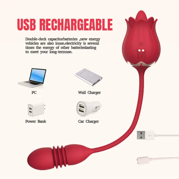 Rose Petal Tongue Licking Clitoral Massager
