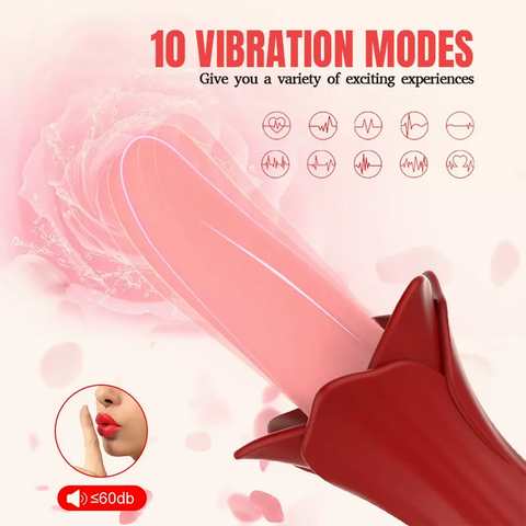 Intimate Rose Tongue Vibrator for Women