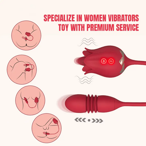 Rose Petal Tongue Licking Clitoral Massager