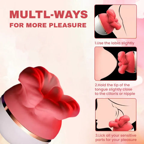 Rose Sucking and Licking Vibrator