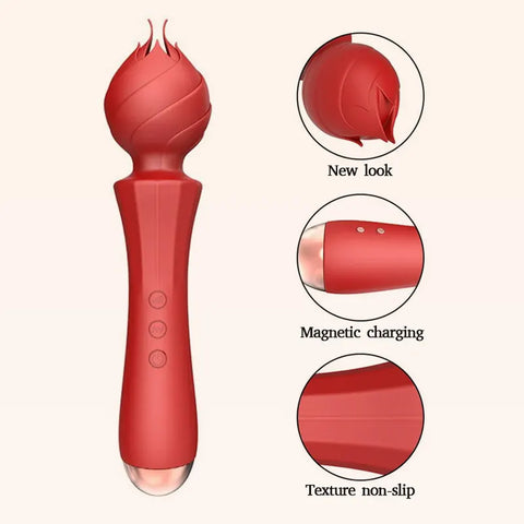Magnetic Rose AV Wand Vibrator