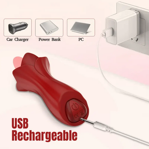 Intimate Rose Tongue Vibrator for Women